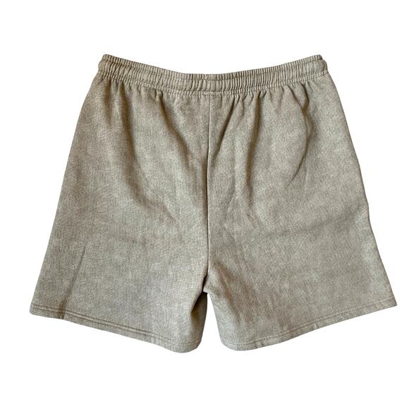 Disney Embroidered Winnie The Pooh Sweat Shorts Women L Taupe Elastic Waist NWT - Picture 2 of 11